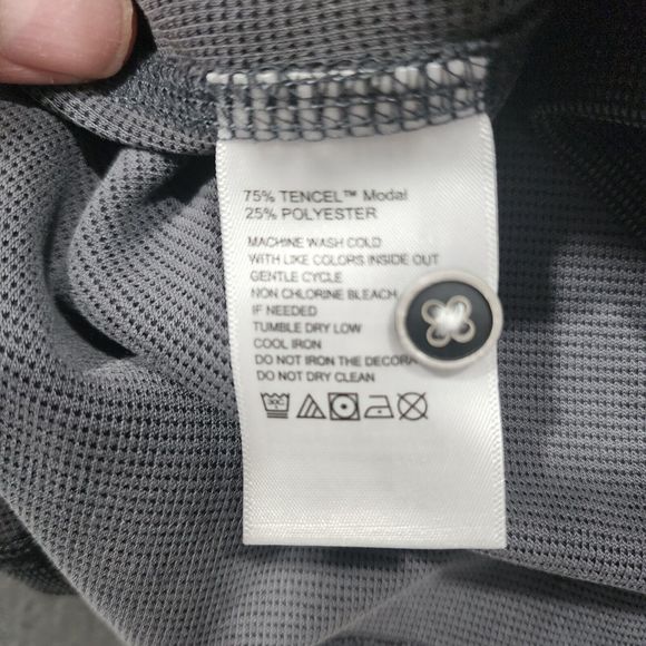 Tommy Bahama Shirt Polo Mens 2XL Gray Solid Short Sleeve 70% Tencel 25% Poly - Picture 4 of 16